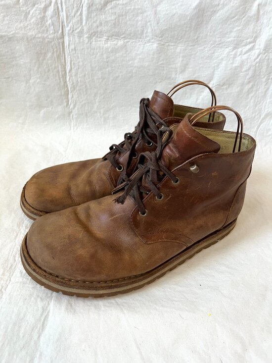 Waldviertler boots chukka brown leather lace up Tramper 43 10 G barefoot shoes main image 5